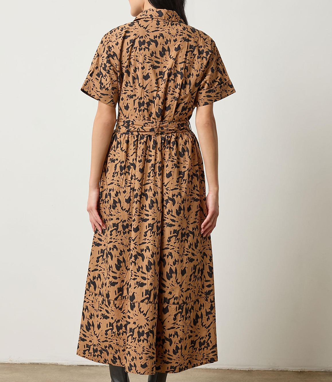 Lilla P Twill Collared Maxi Shirtdress