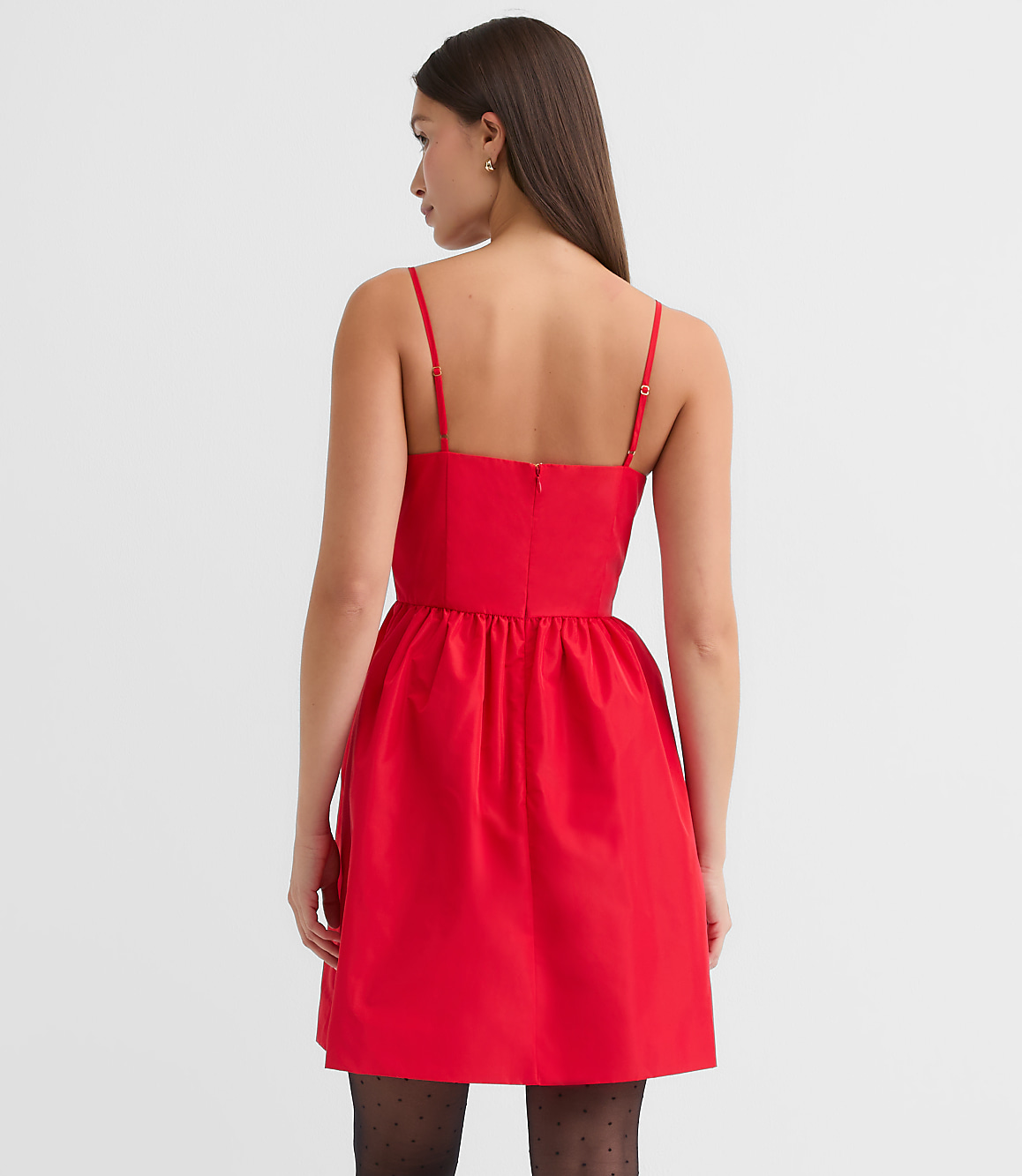 Petite Bow Strappy Mini Pocket Dress