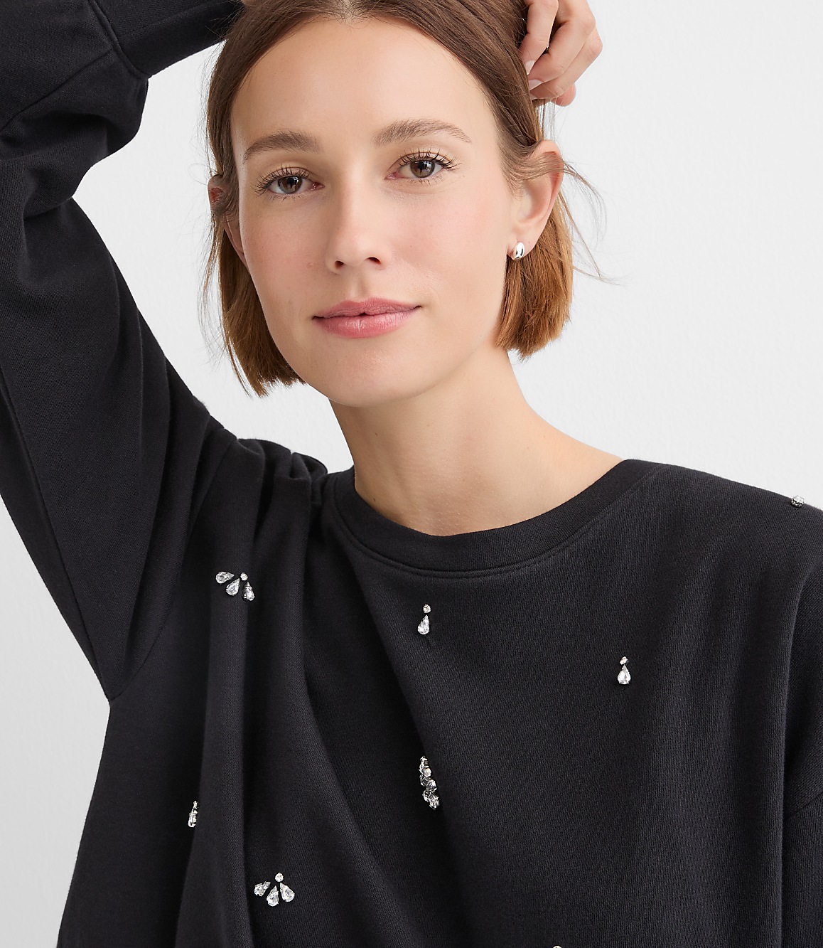 Petite Crystal Bubble Sweatshirt