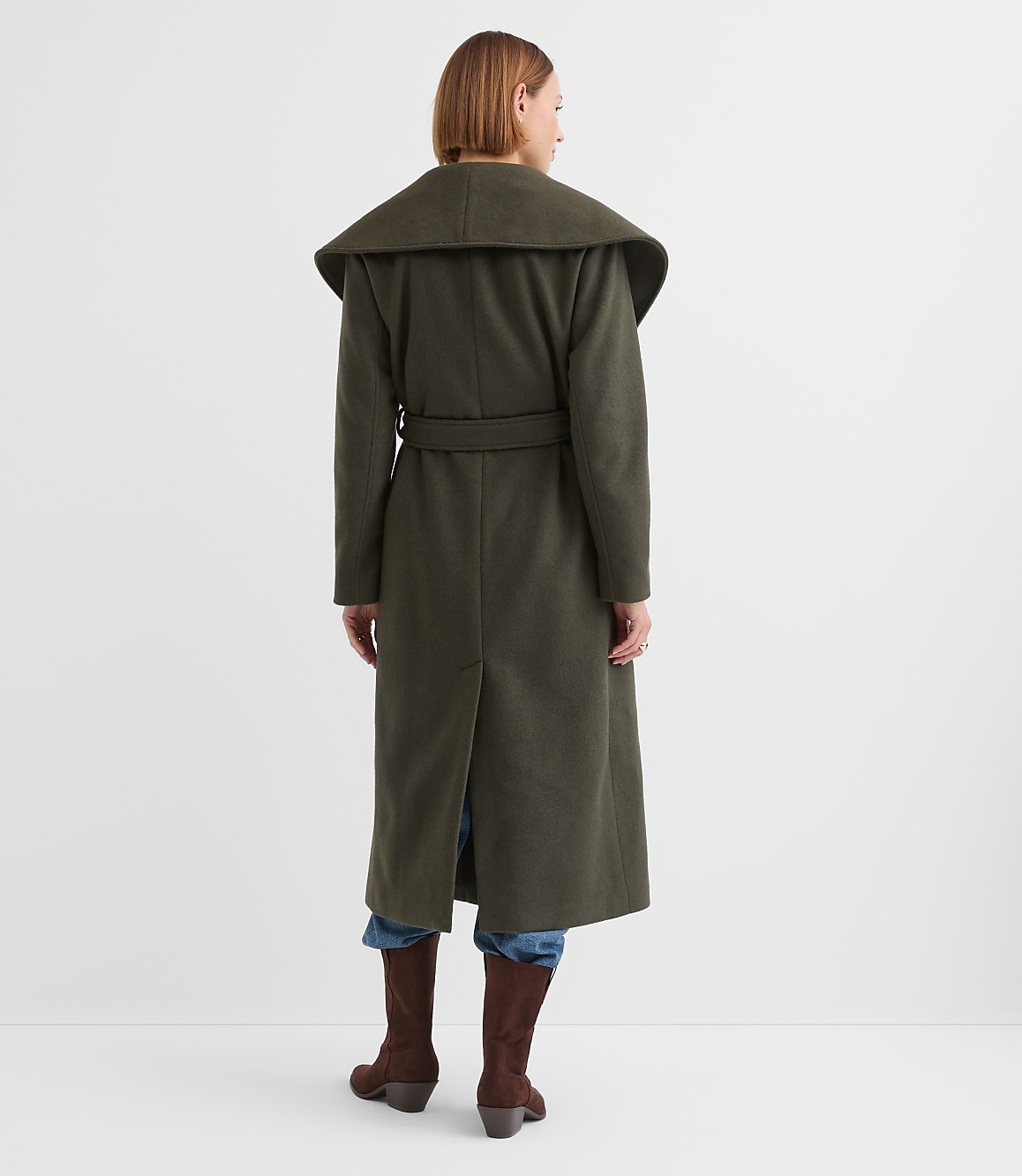 K*】様 <H>DOUBLE FACE BAL COLLAR BELTED CO Doubleface Shawl Collar Belted Coat