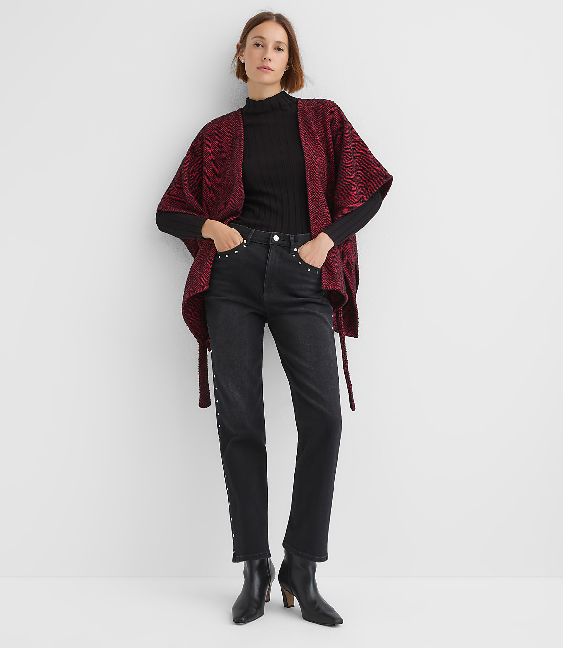 Herringbone Belted Wrap