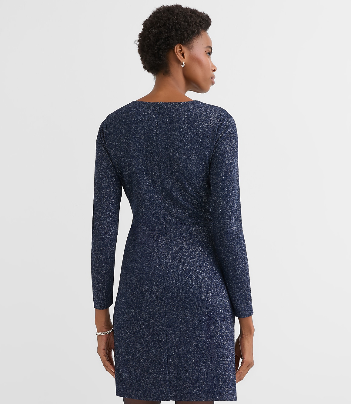 Shimmer Twist Midi Dress