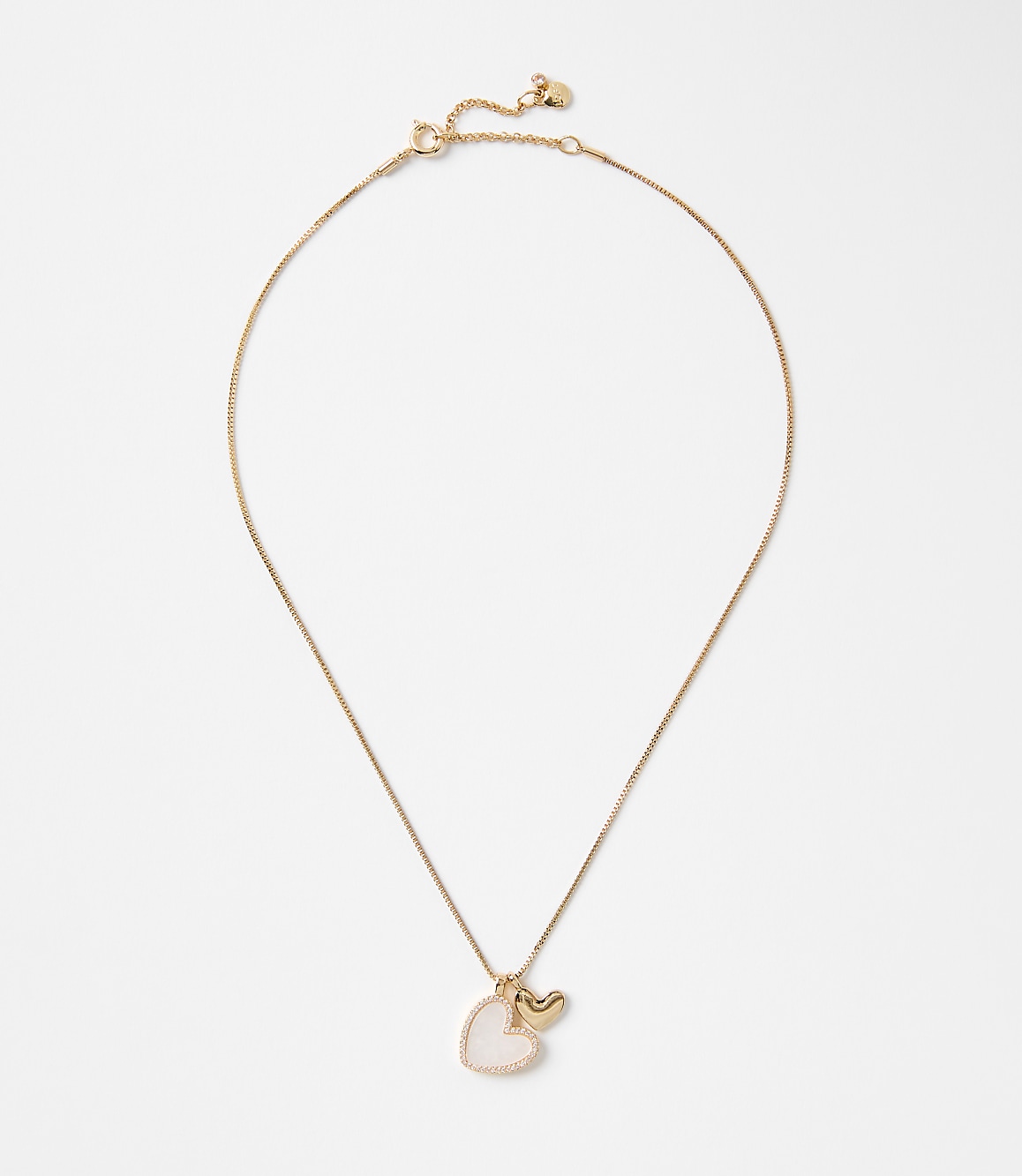 Mother Of Pearl Sparkle Heart Necklace