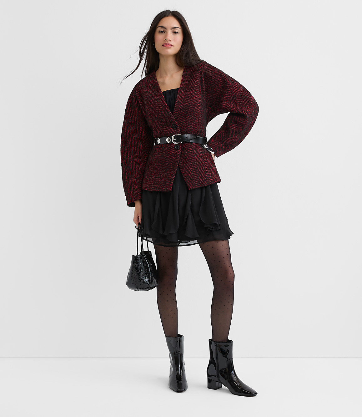 Herringbone Sculpted Jacket