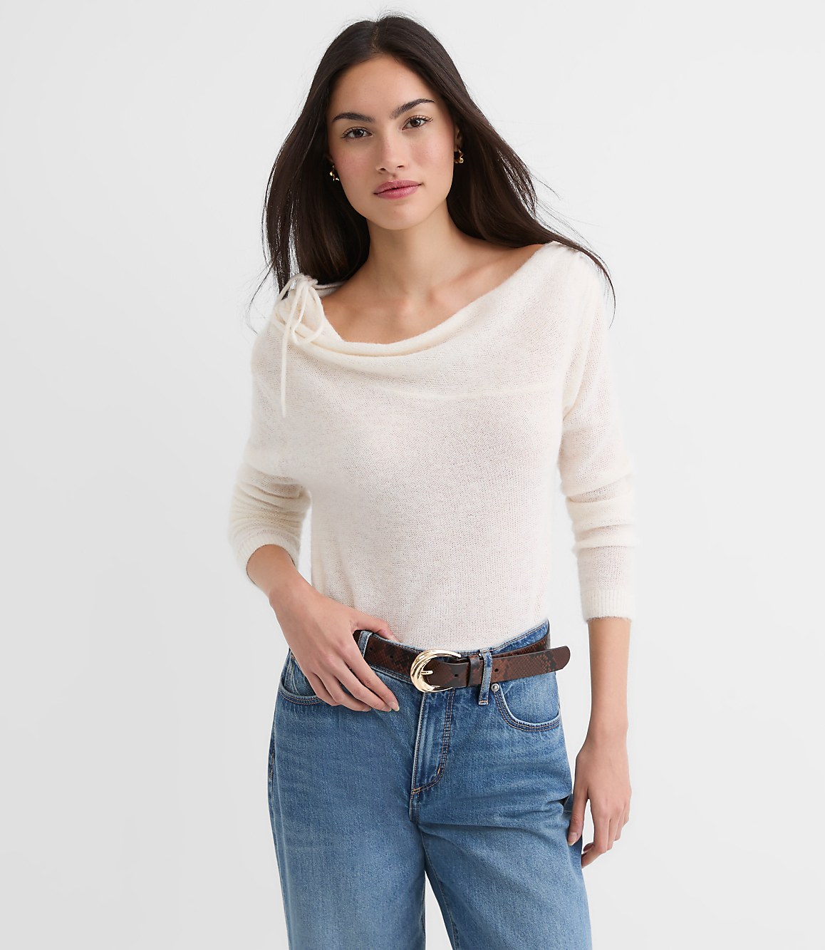 Tie Neck Sweater