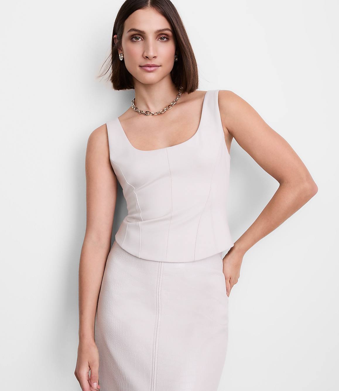 LOFT Versa Ponte Bustier Top