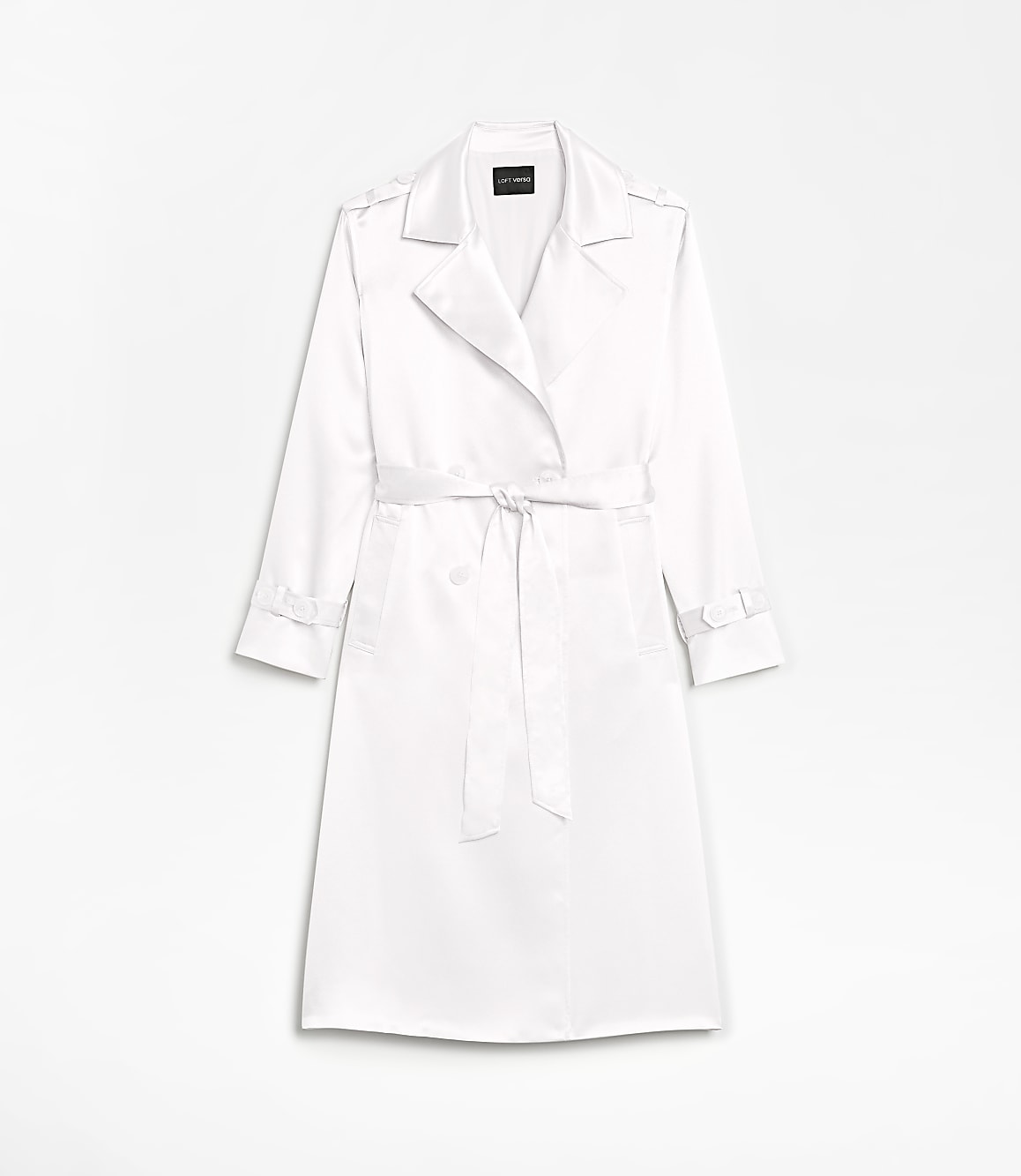 Petite LOFT Versa Satin Trench Coat