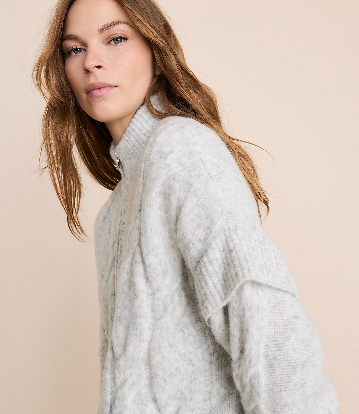 Petite Lou & Grey Oversized Cable Coatigan