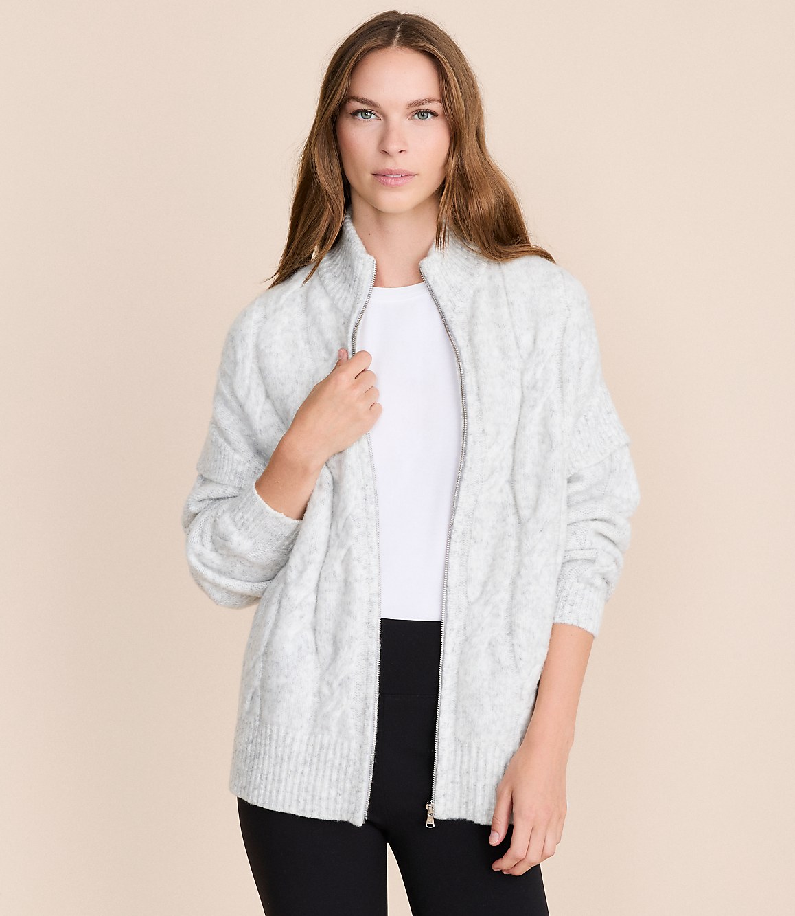 Petite Lou & Grey Oversized Cable Coatigan
