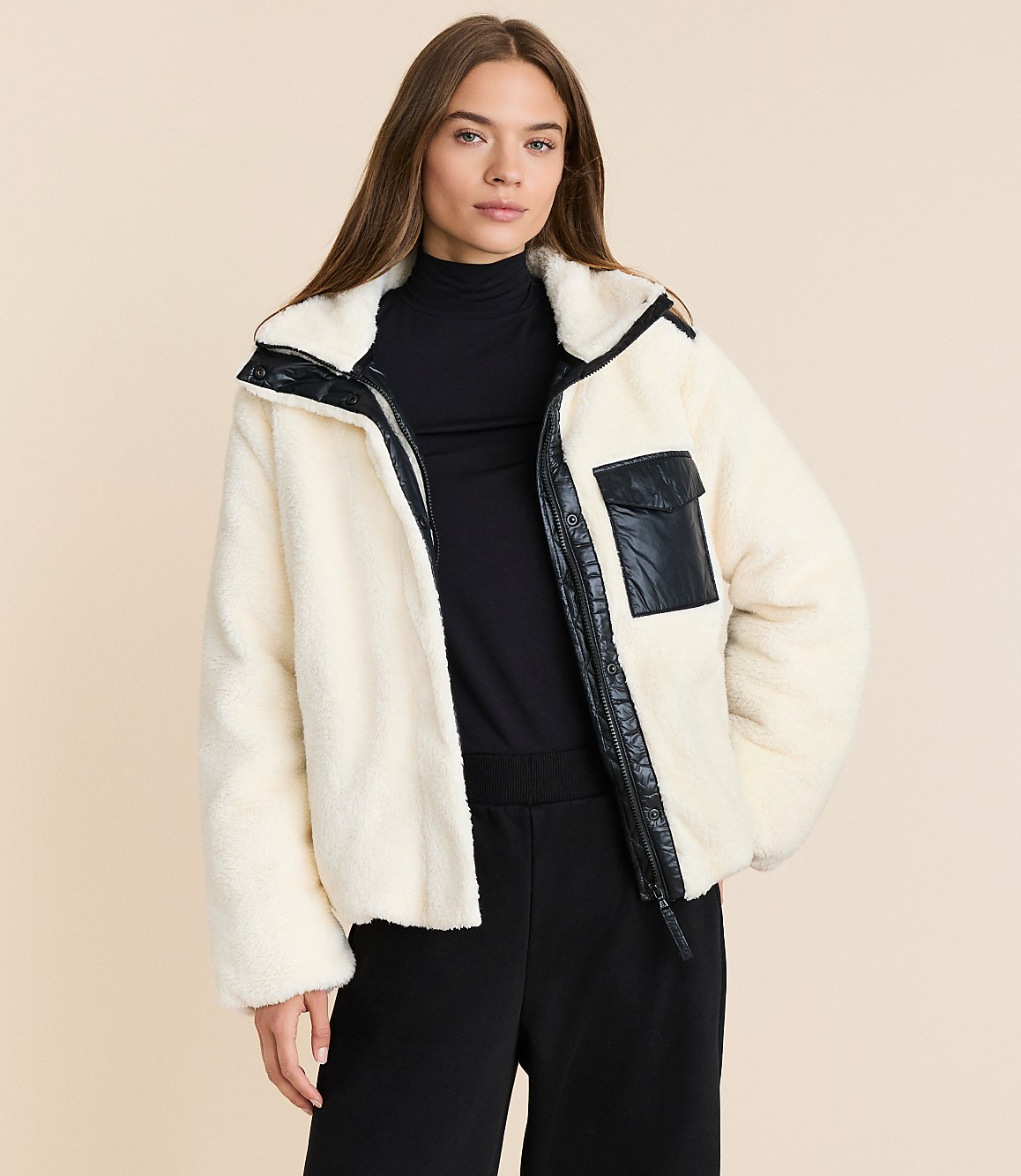 Petite Lou & Grey Sherpa Puffer Jacket
