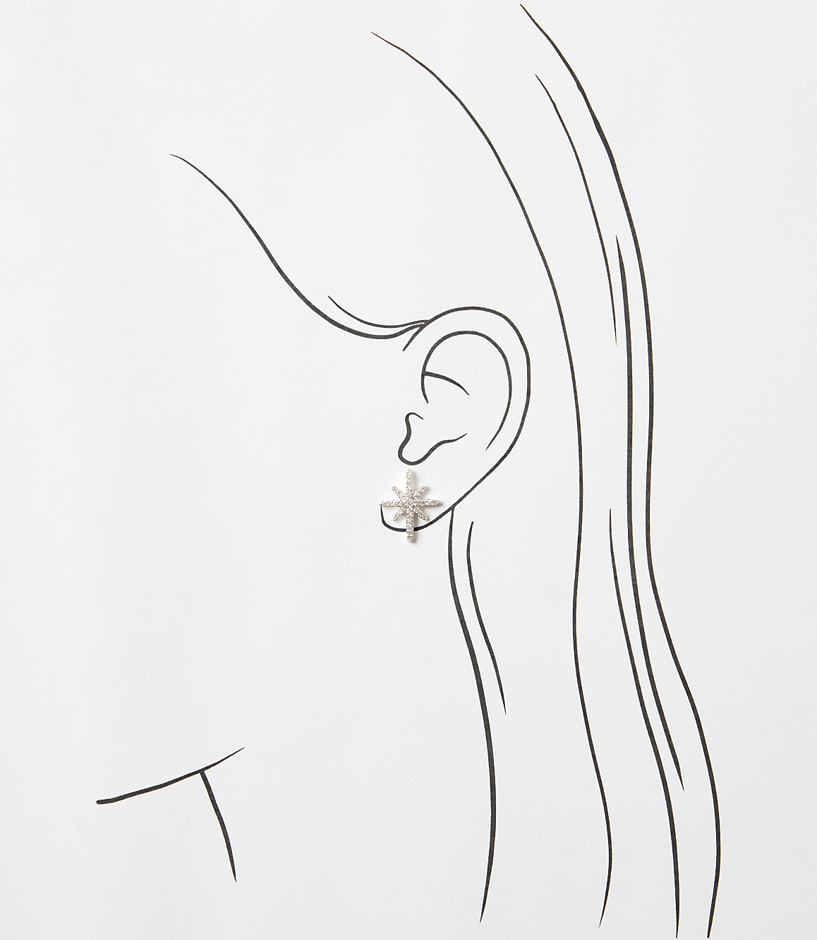 Pave Star Stud Earrings