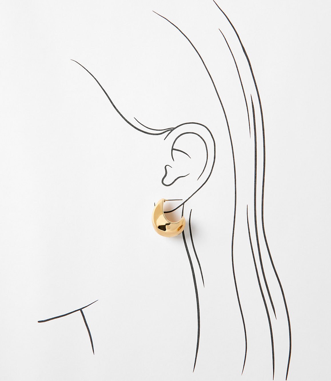 Chunky Teardrop Stud Earrings