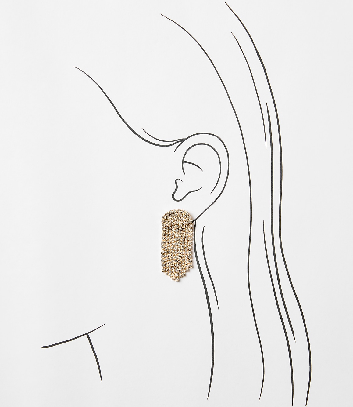 Pave Waterfall Statement Earrings
