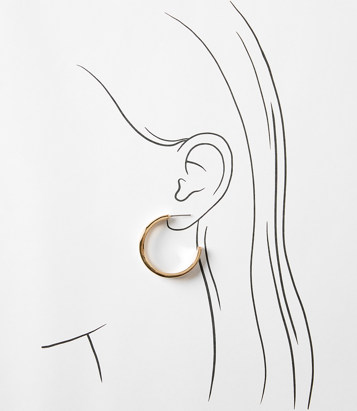 Mixed Metal Double Hoop Earrings