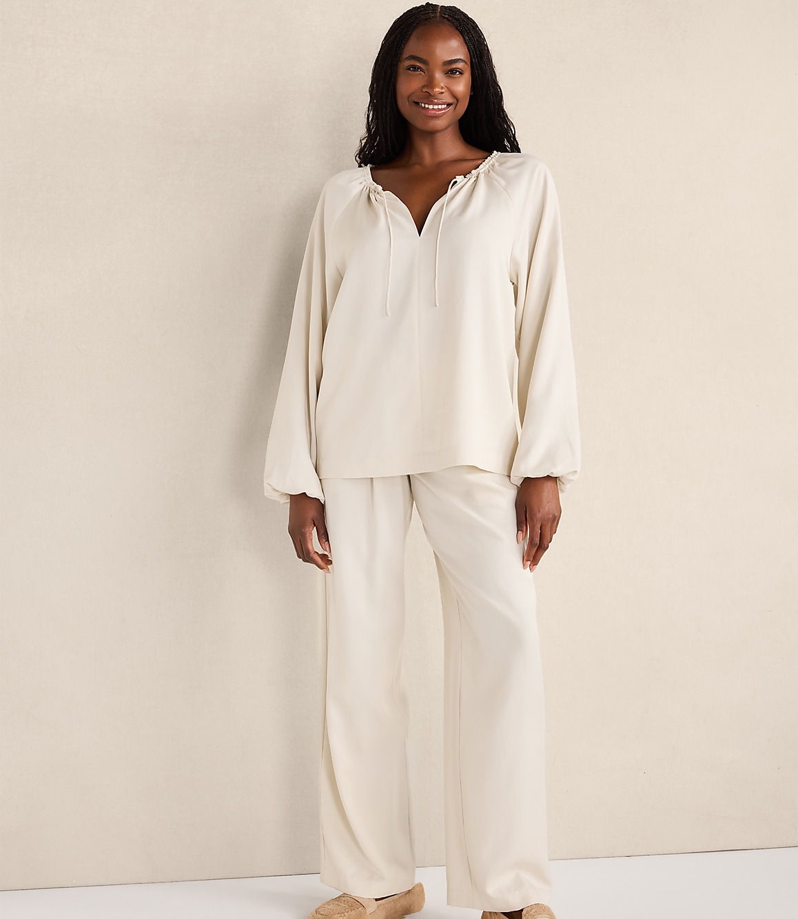 Haven Well Within Washed Split Neck Top