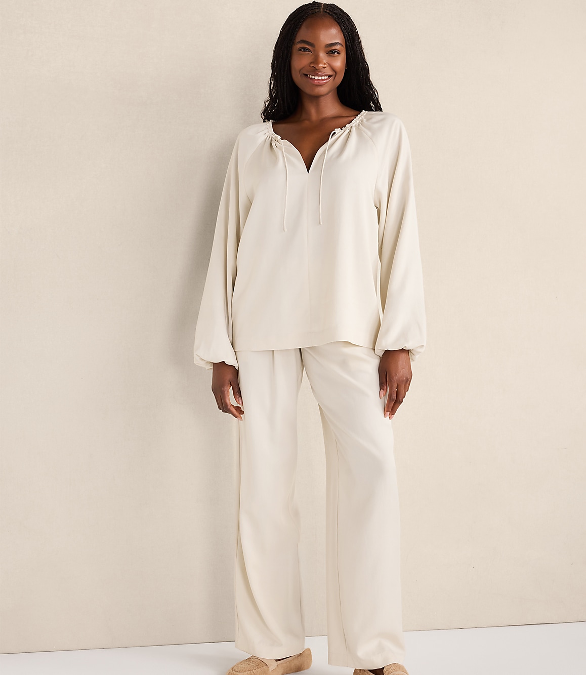 Haven Well Within Washed Pleated Straight Leg Pants