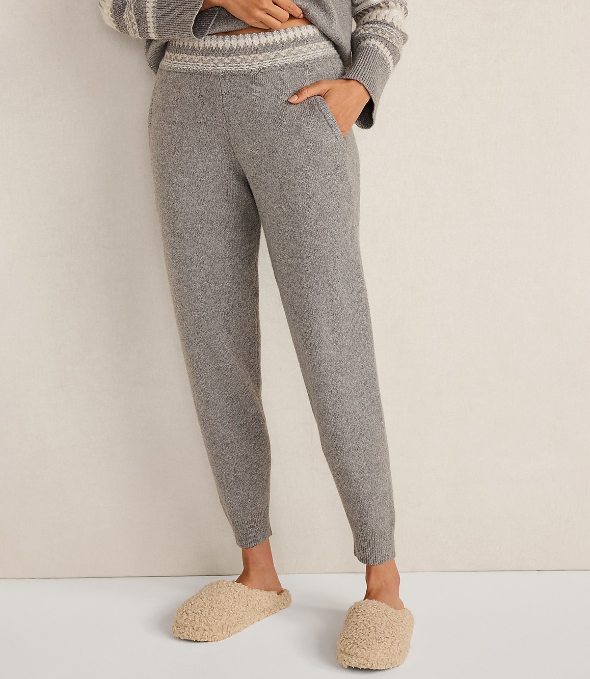 Haven Well Within Organic Cotton Blend Nostalgic Fair Isle Joggers