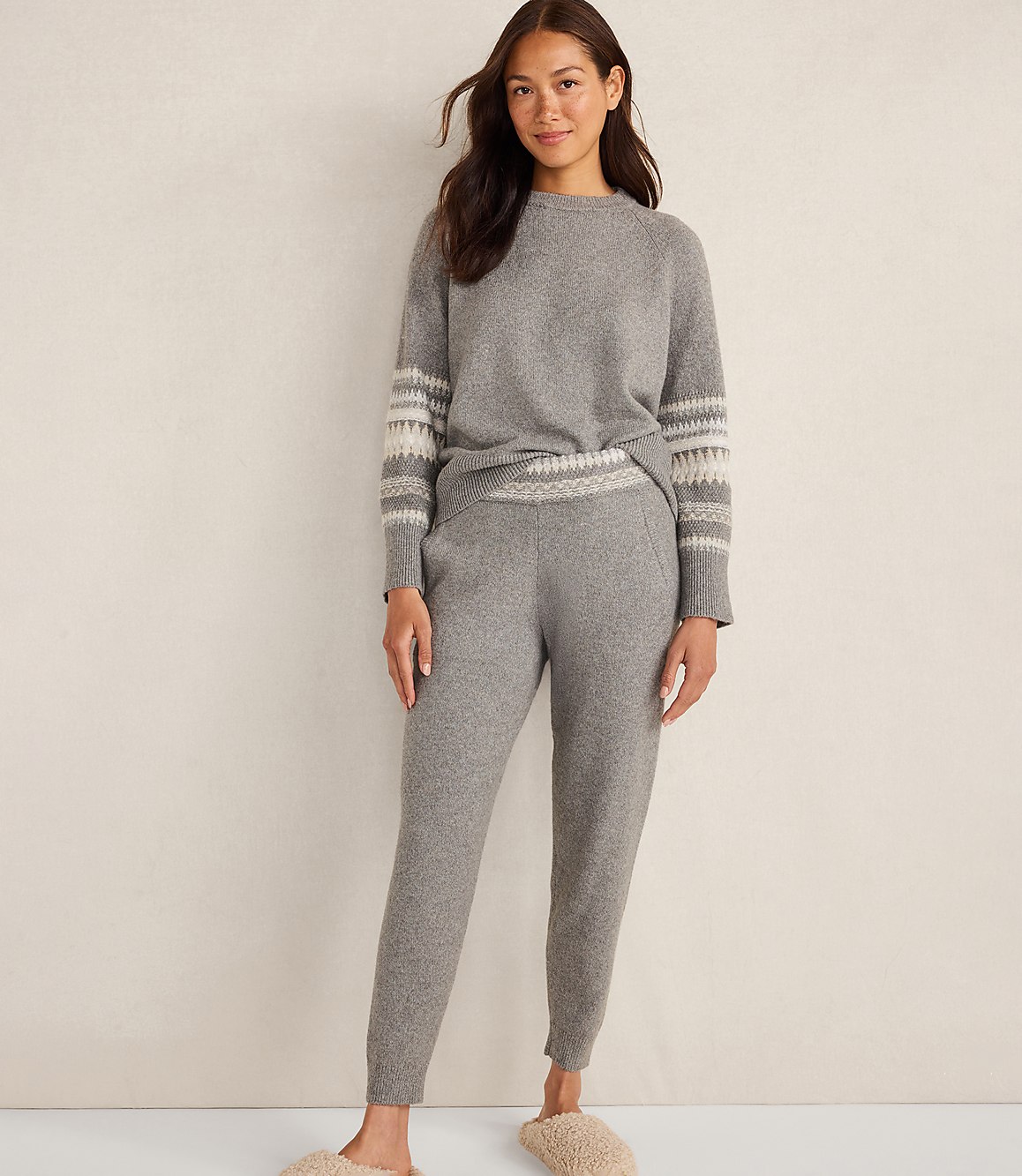 Haven Well Within Organic Cotton Blend Nostalgic Fair Isle Joggers
