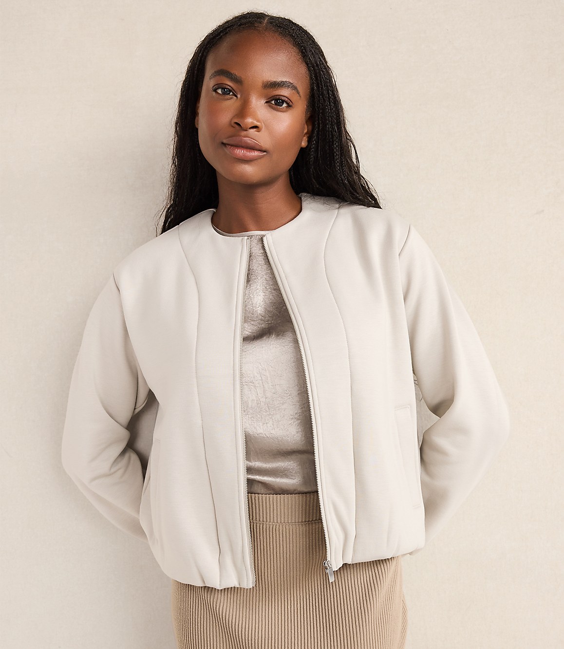 Haven Well Within Soft-Brushed Fleece Bubble Bomber
