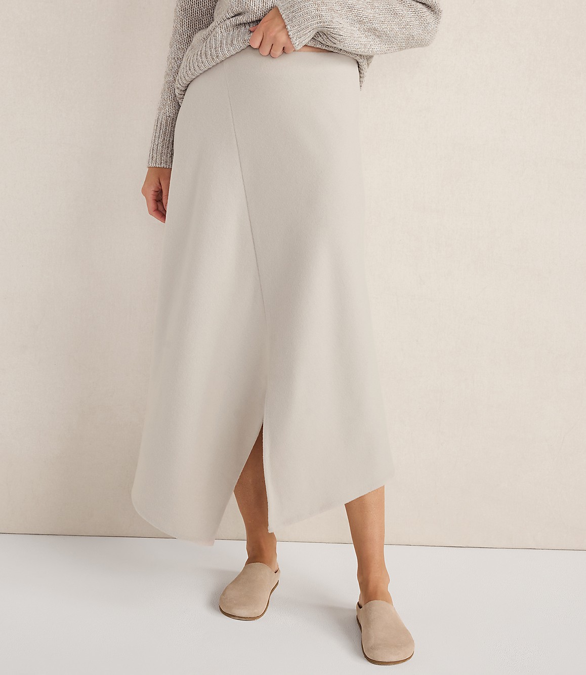 Haven Well Within Wool Blend Split Hem Skirt