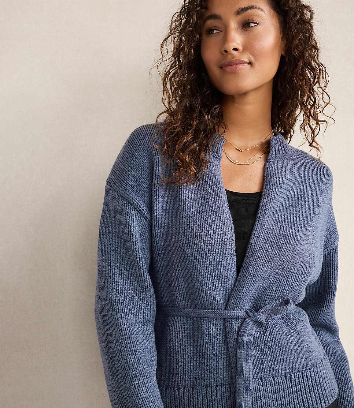 Haven Well Within Chunky Cotton Blend Belted Cardigan