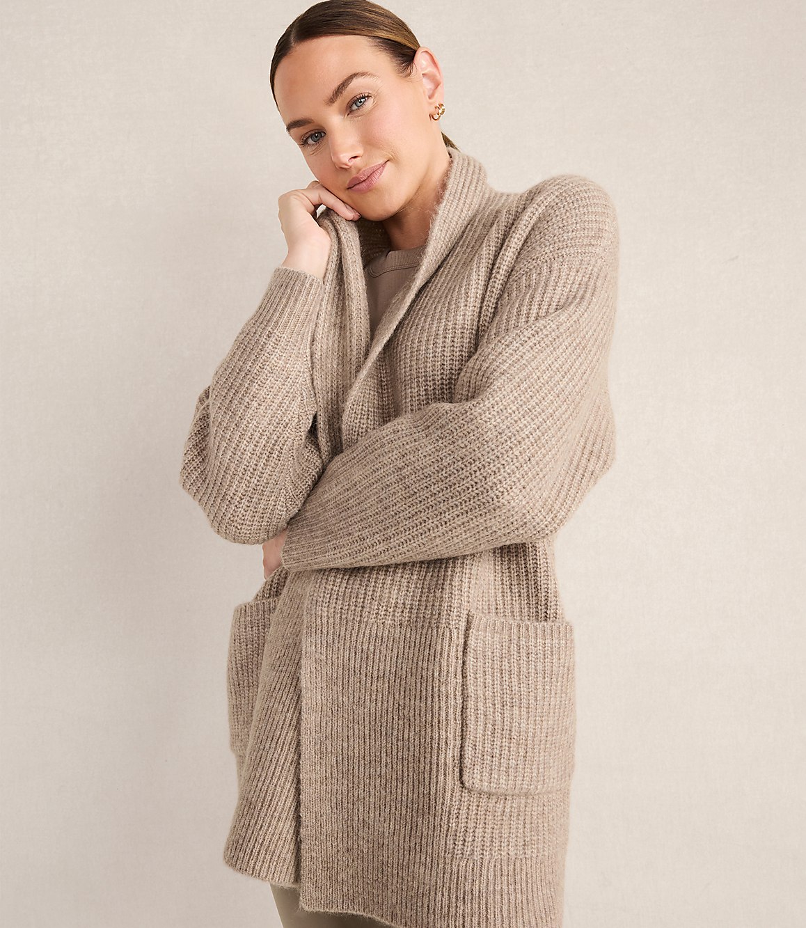 Haven Well Within Lofty Knit Shawl Collar Cardigan