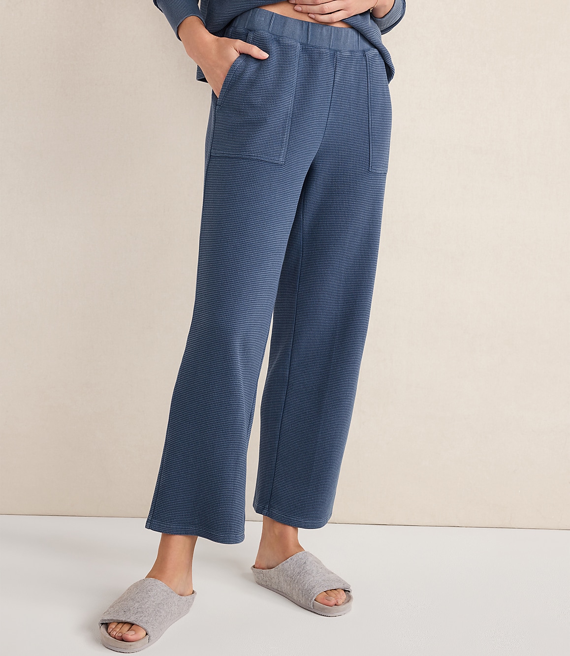 Haven Well Within Organic Cotton Waffle Straight Leg Pants