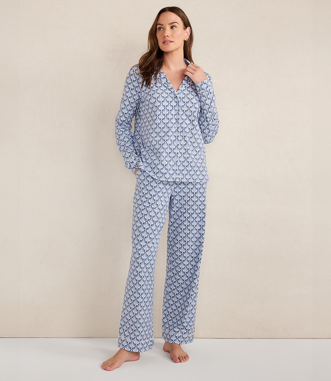Haven Well Within Organic Cotton Jersey Seashell Sleep Set