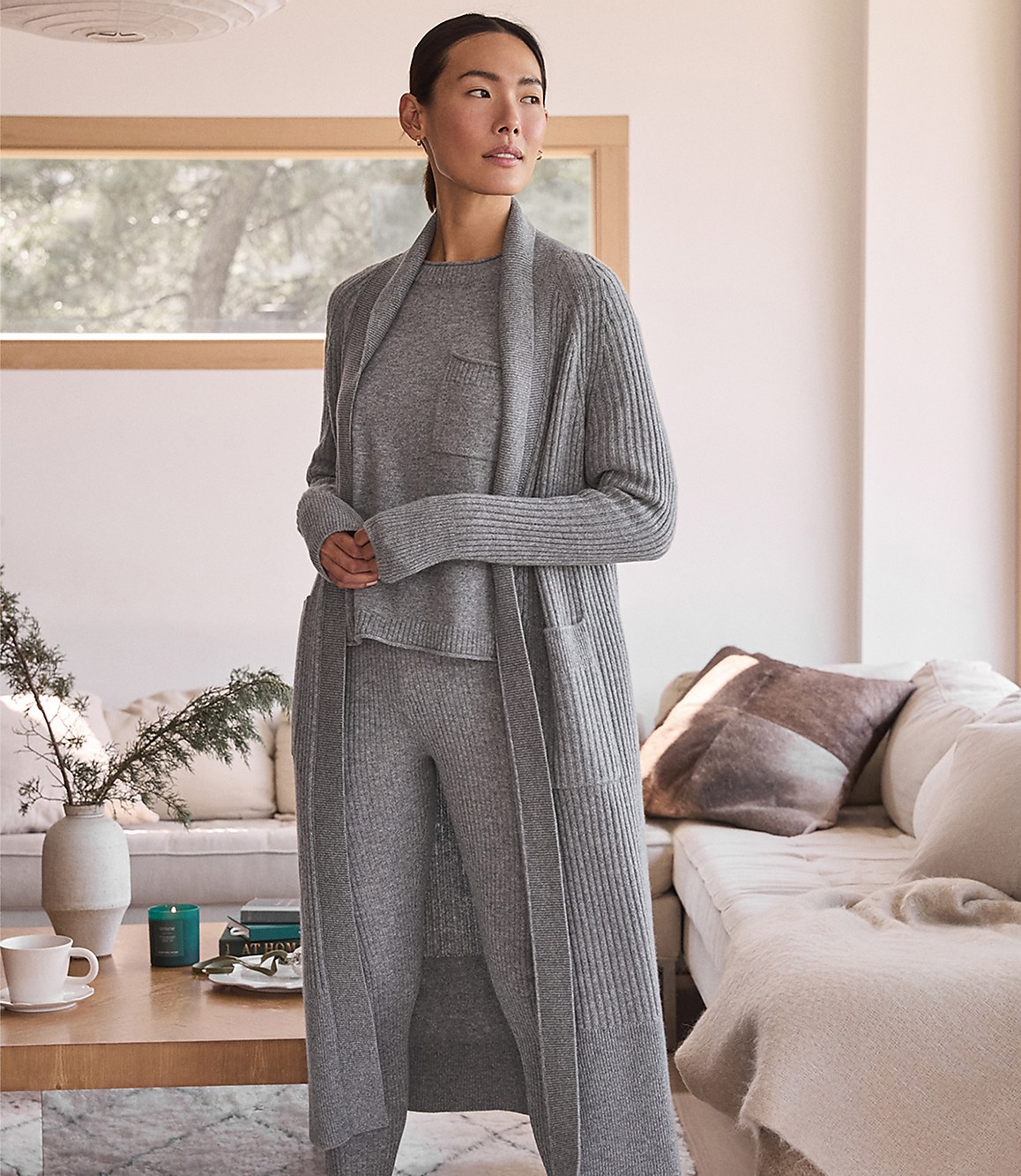 Haven Well Within Cashmere Rib Knit Duster