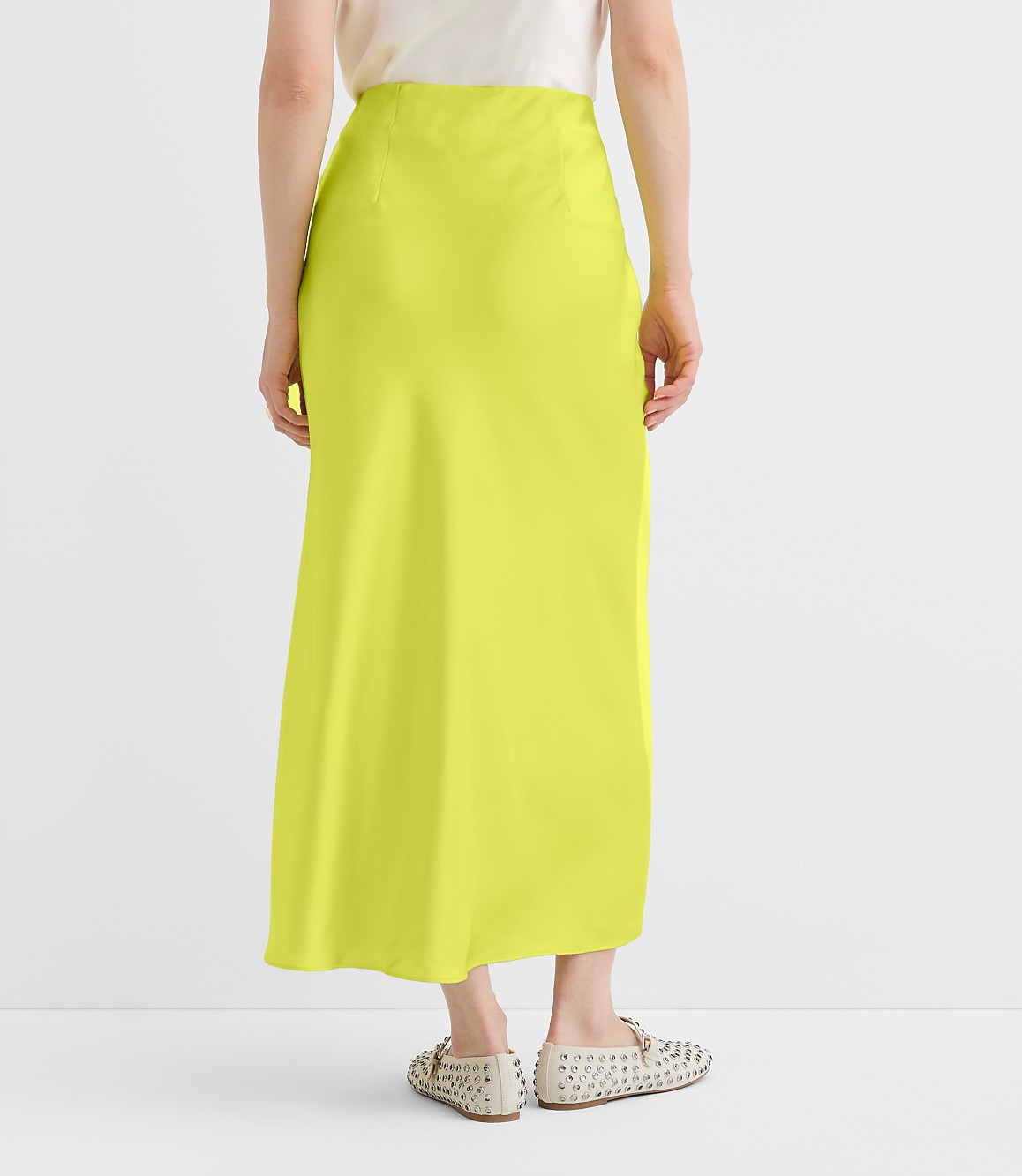Satin Bias Maxi Skirt