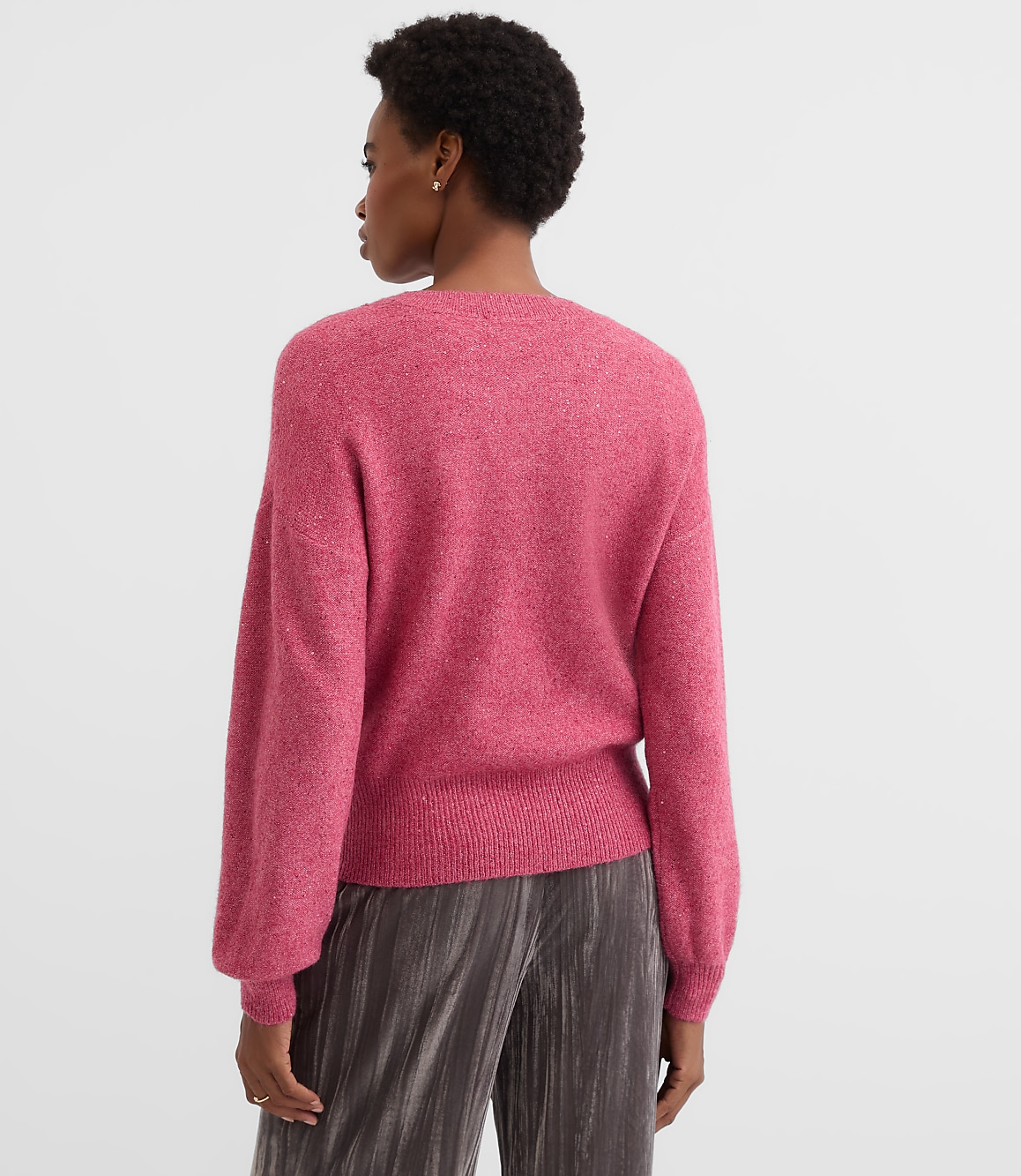 Petite Shimmer Blouson Sweater