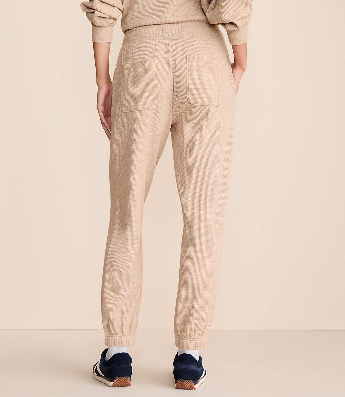 Petite Lou & Grey Heathered Upstate Waffle Joggers