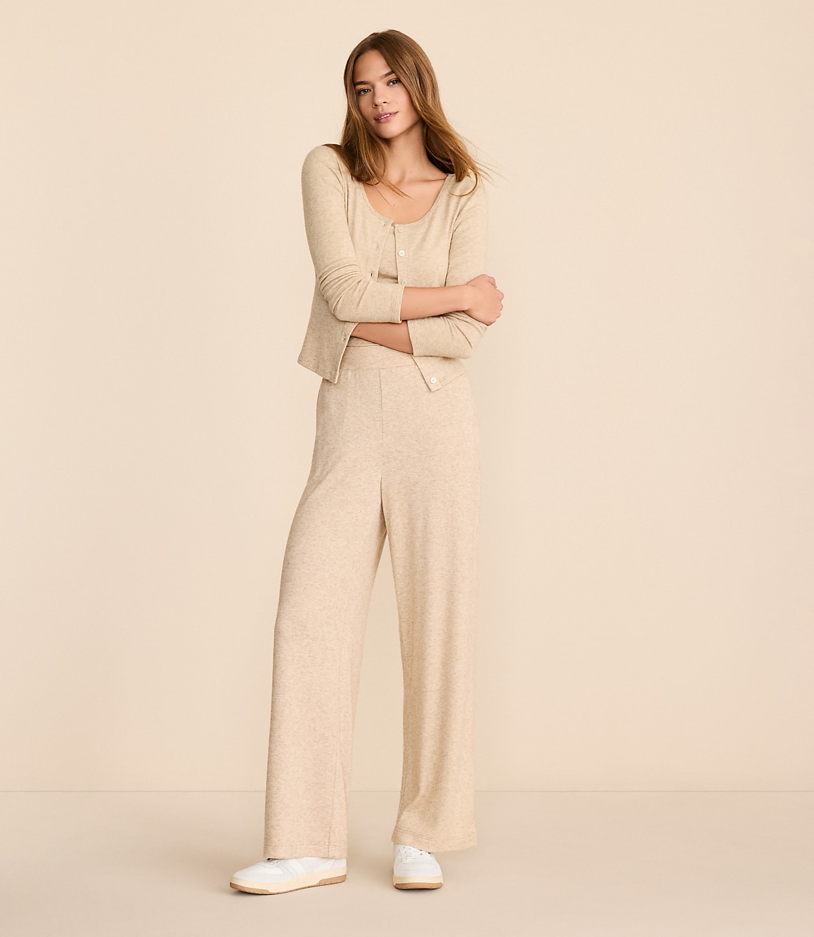 Petite Lou & Grey Cozy Sweater Knit Wide Leg Pants