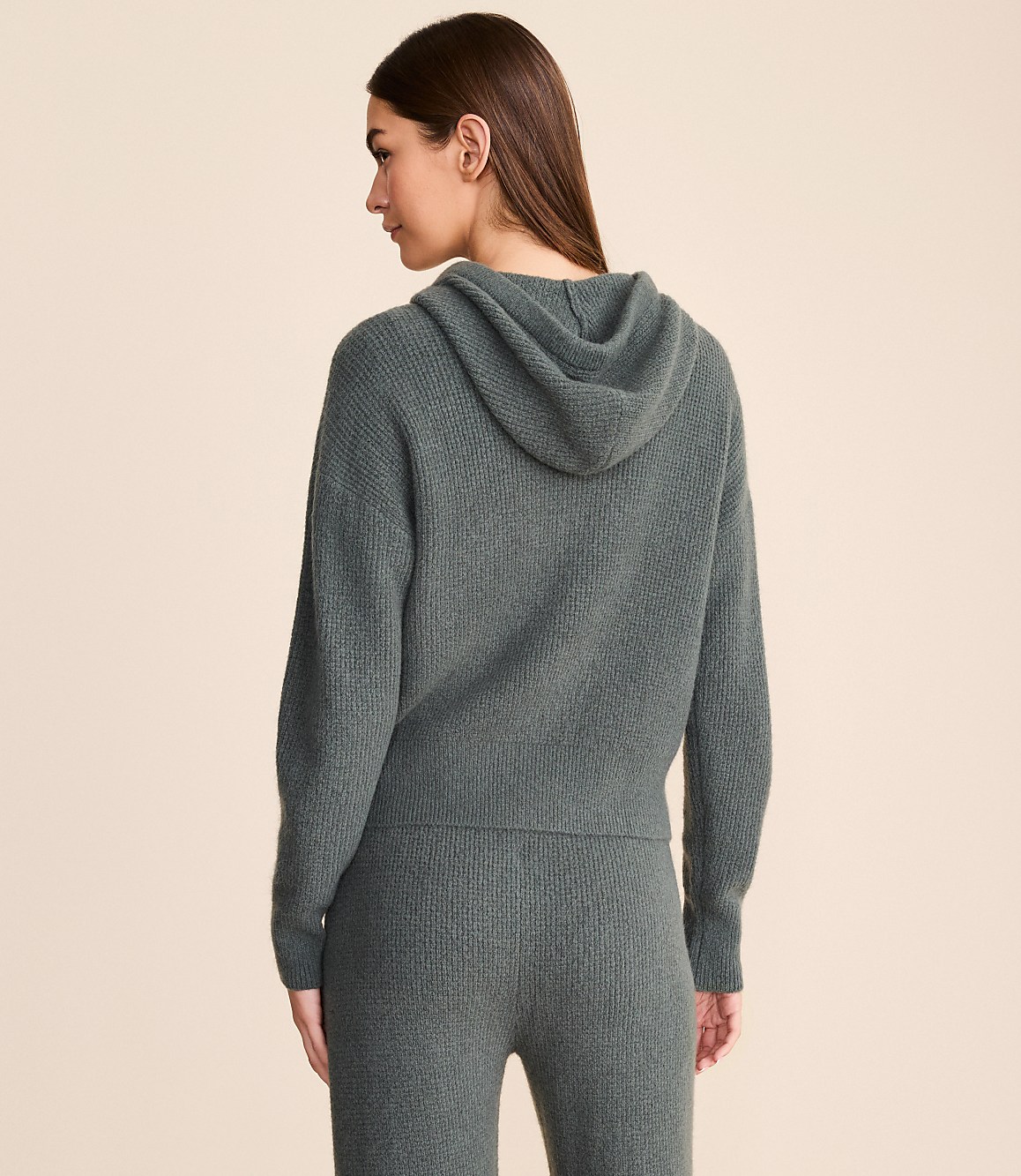 Petite Lou & Grey Heathered Waffle Cloudstitch Zip Hoodie