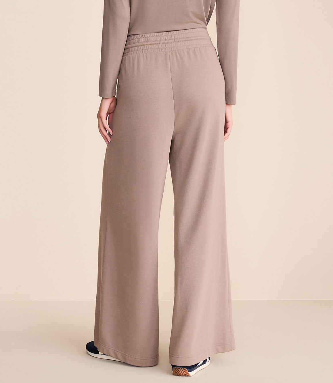 Lou & Grey Cozy Cotton Pleated Wide Leg Pants