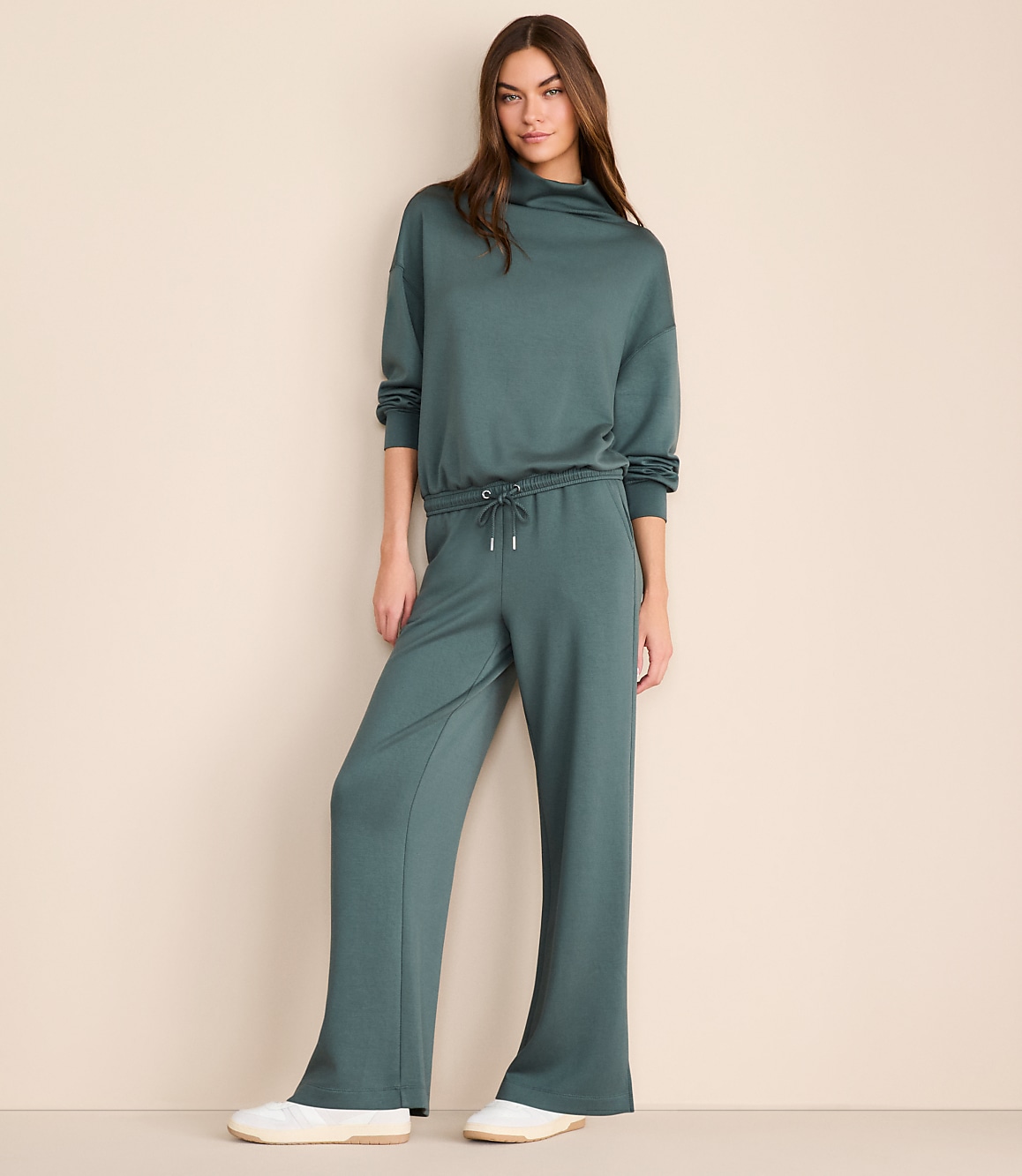 Lou & Grey Scubasoft Side Slit Straight Leg Pants