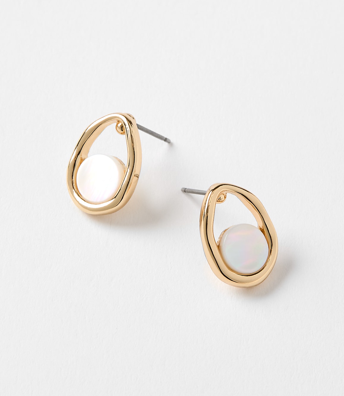 Mother Of Pearl Framed Stud Earrings