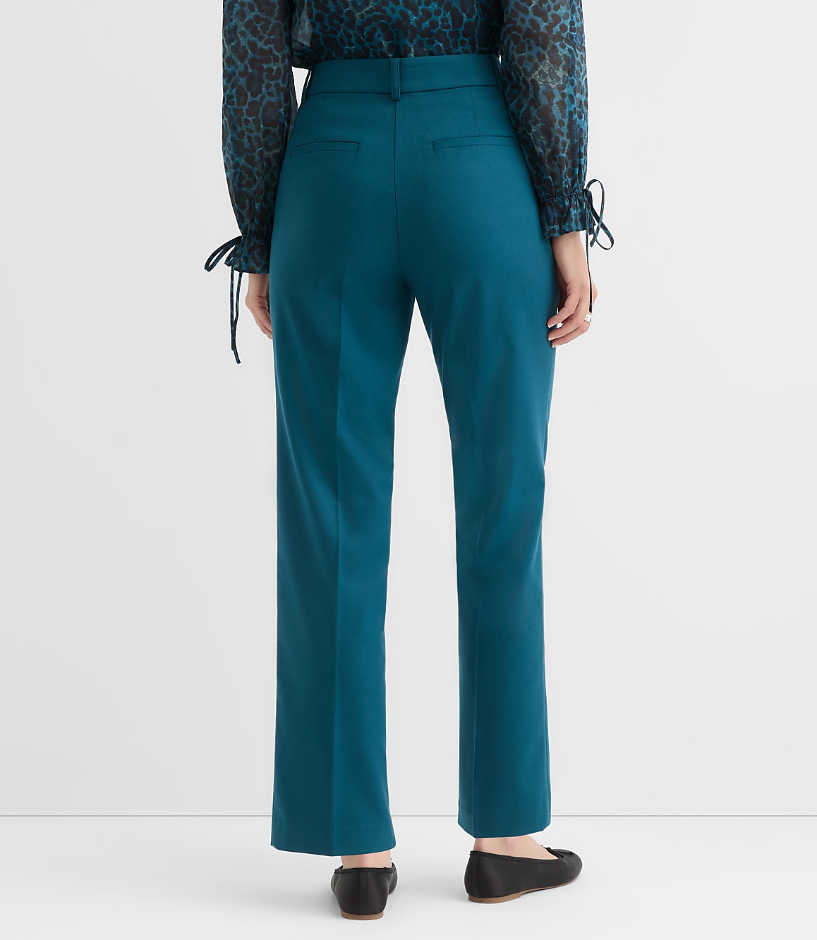 Petite Parker Straight Pants in Brushed Flannel