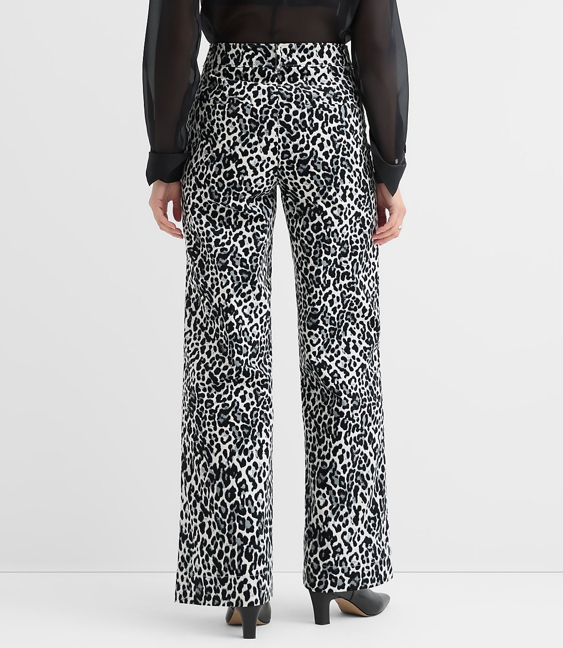 Palmer Wide Leg Pants in Leopard Print Velvet