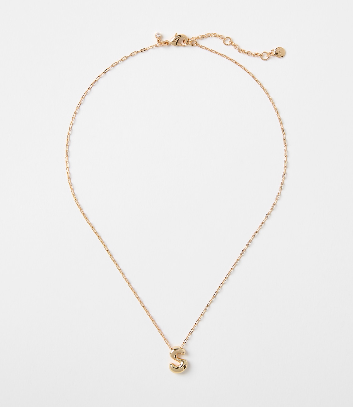 Bubble Letter Initial Necklace