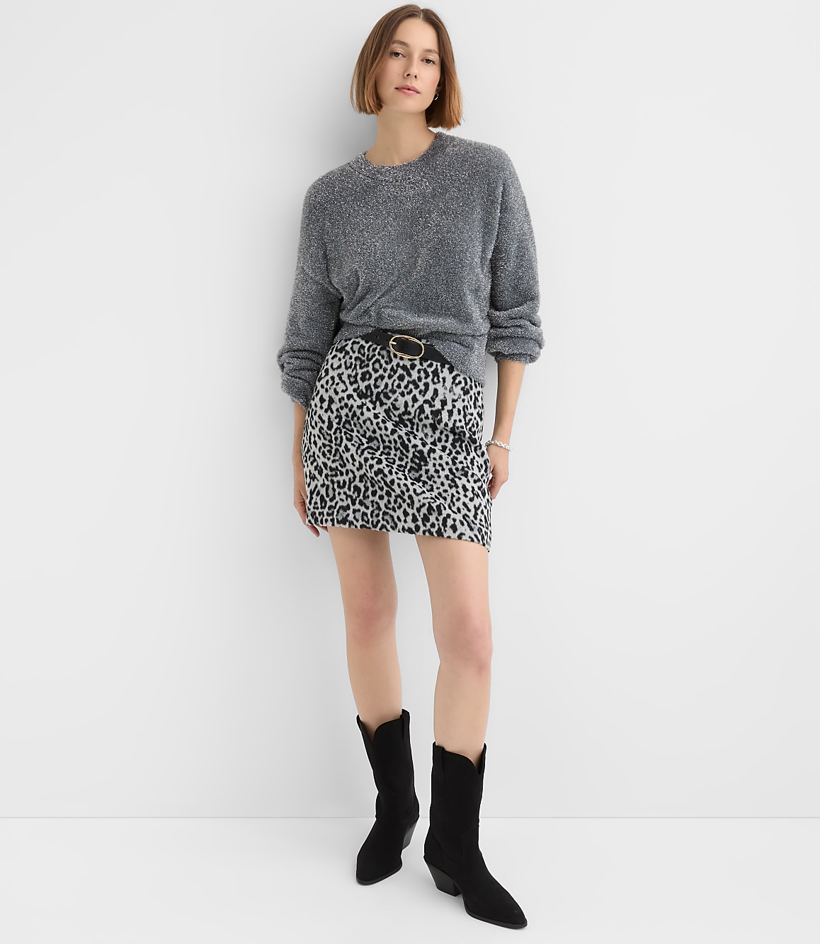 Petite Tinsel Fuzzy Sweater