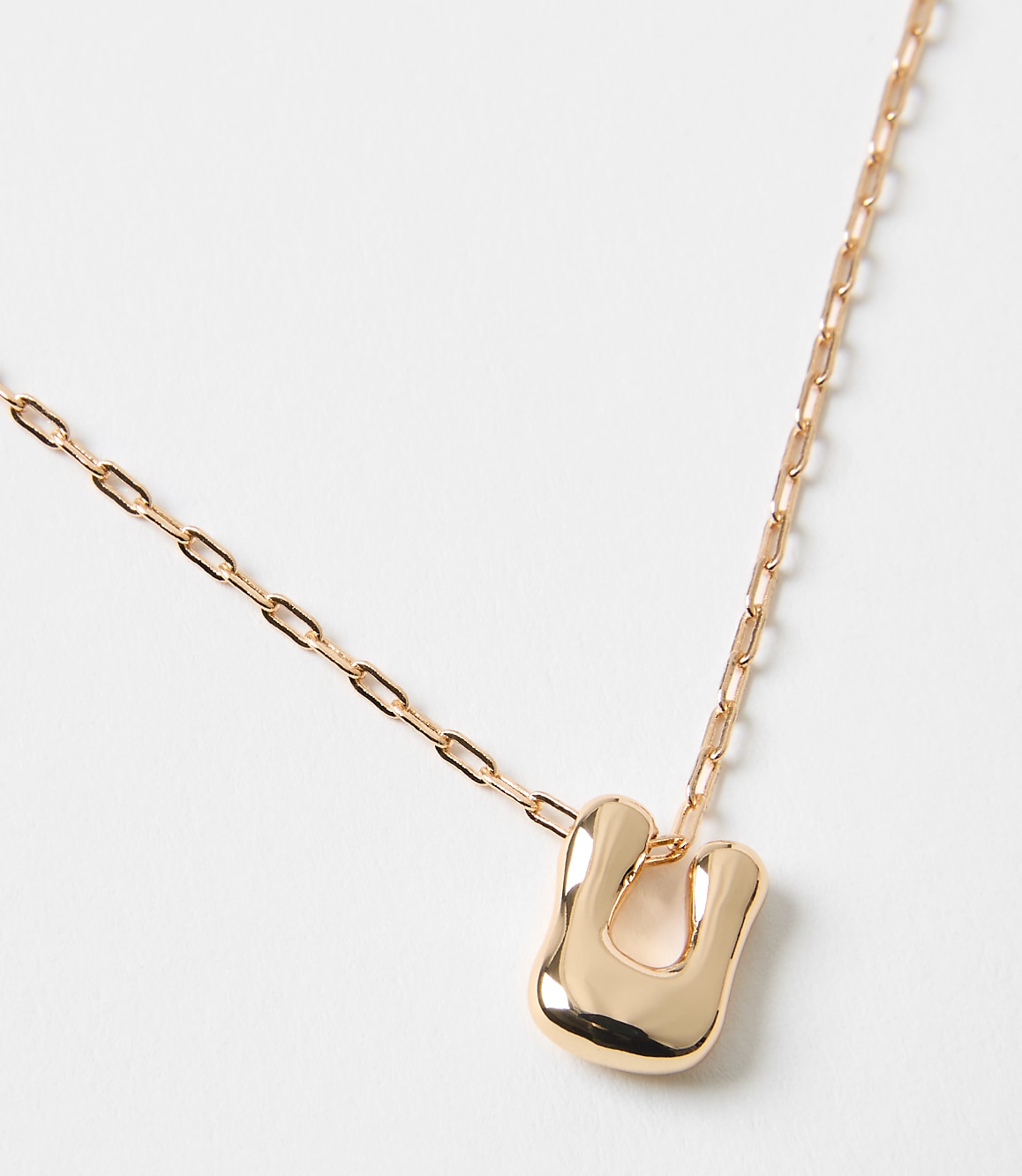 Bubble Letter Initial Necklace