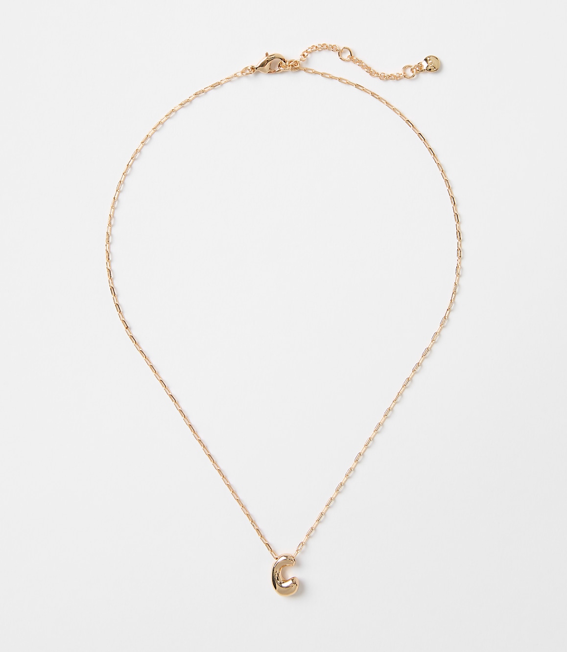 Bubble Letter Initial Necklace