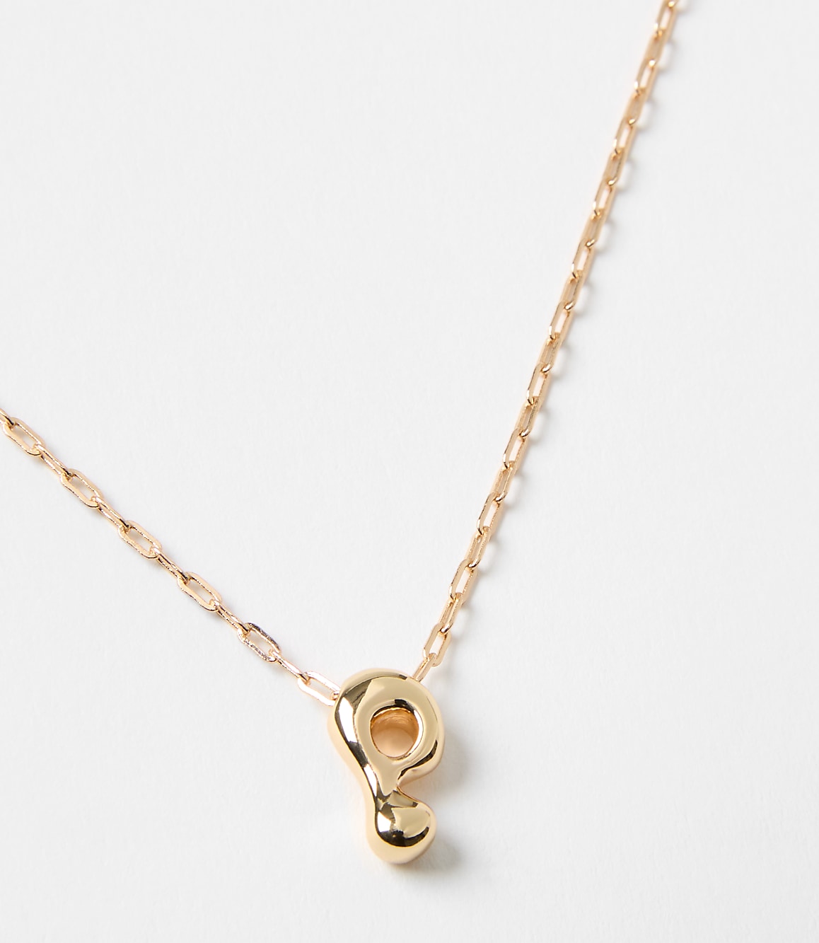 Bubble Letter Initial Necklace