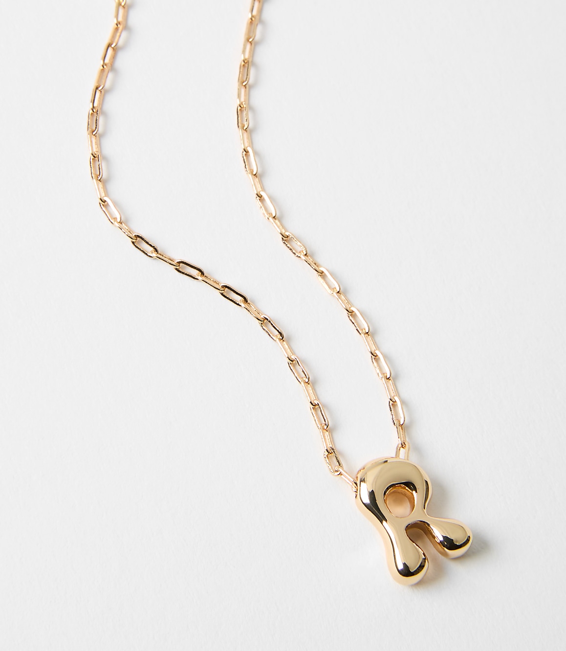 Bubble Letter Initial Necklace