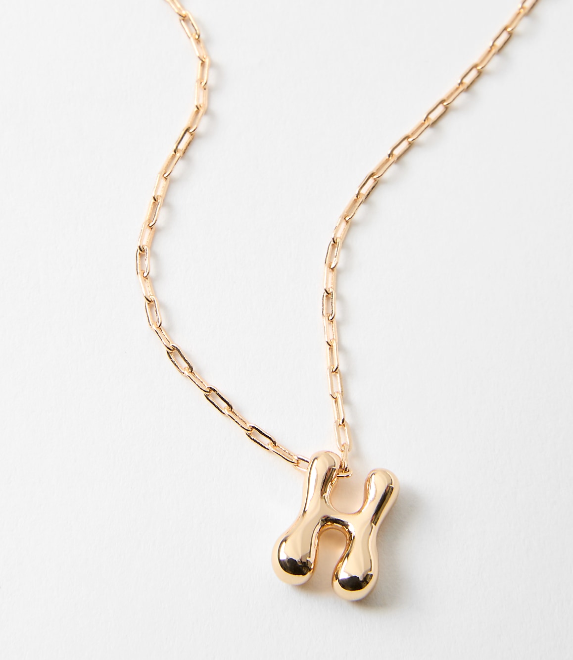 Bubble Letter Initial Necklace