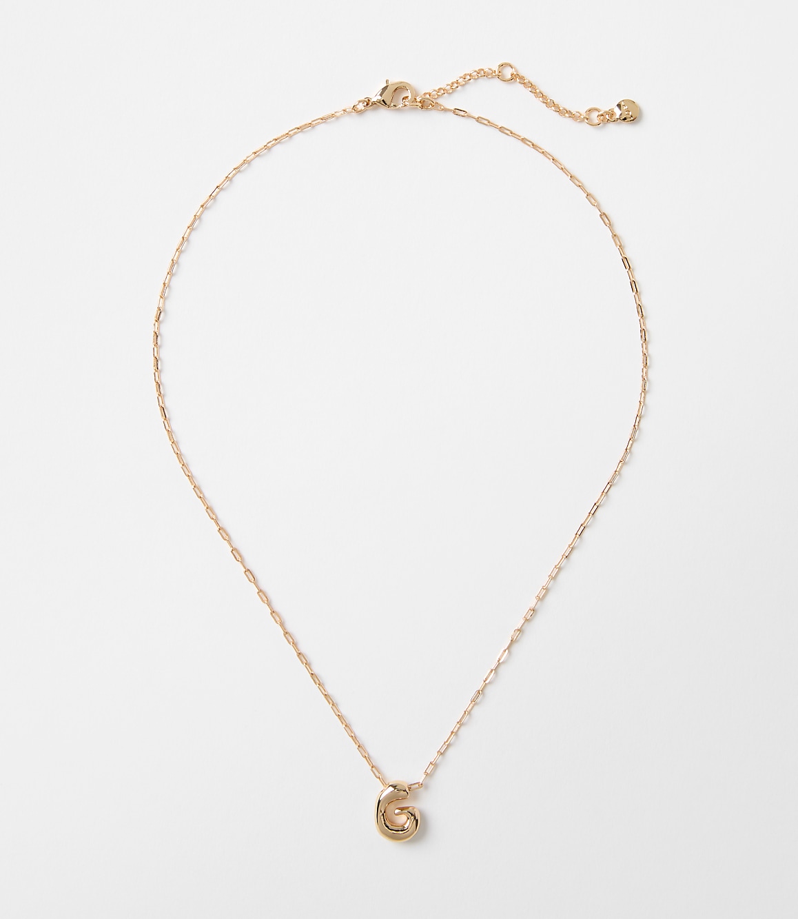 Bubble Letter Initial Necklace