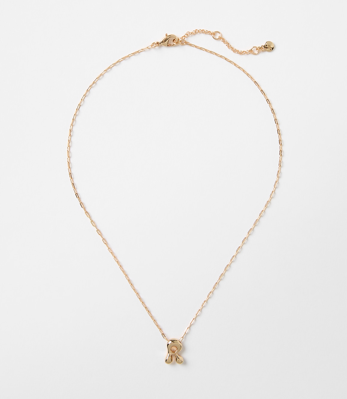 Bubble Letter Initial Necklace