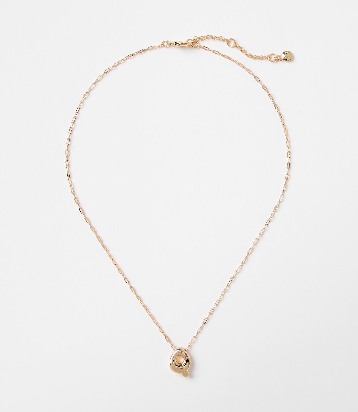 Bubble Letter Initial Necklace