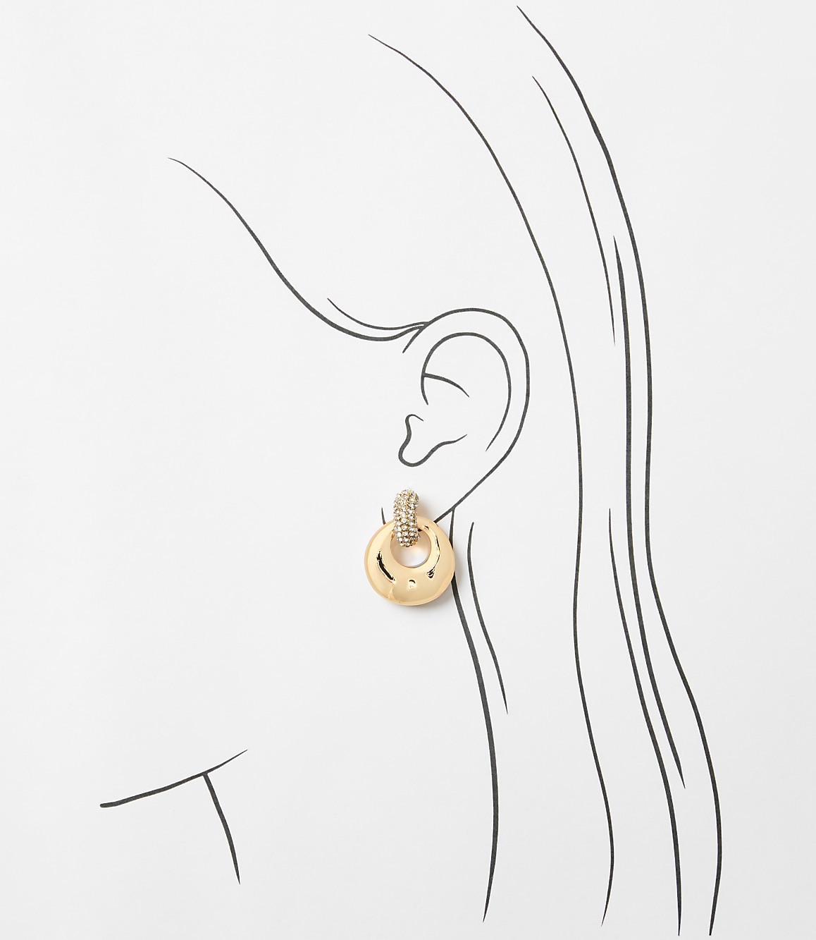 Sparkle Circle Drop Earrings